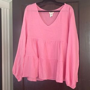 Bibi Tiered V Neck Top